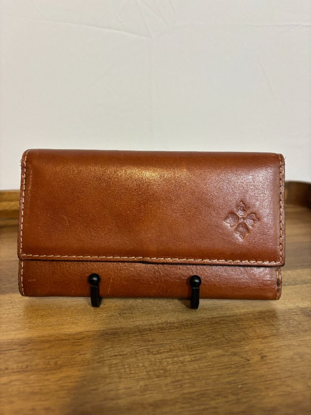 Patricia Nash Terresa Brown Leather Trifold Wallet